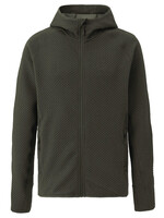 Pinewood Everyday Travel Pullover mit durchgehendem Reißverschluss - Dunkelgrün Melange