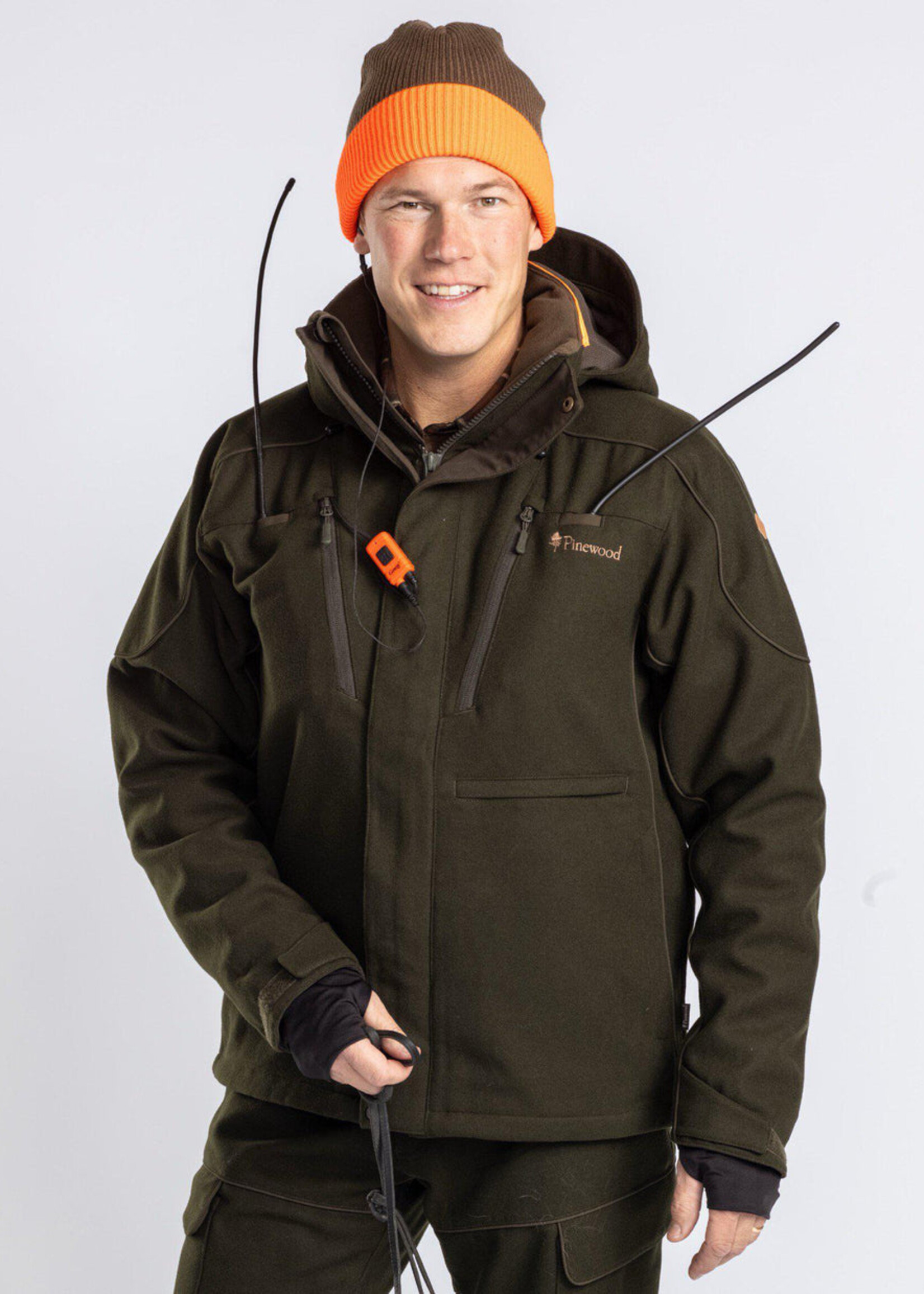 Pinewood Furudal-Jäger-Wolljacke - Moosgrün