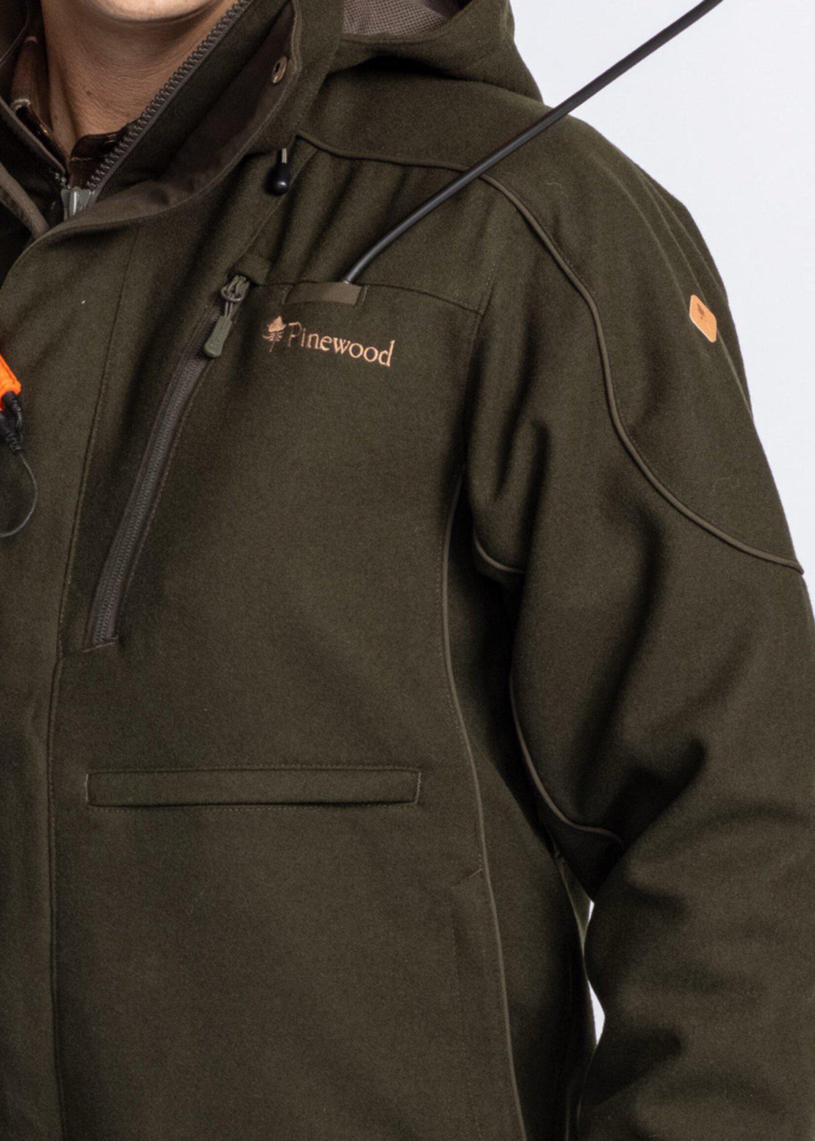 Pinewood Furudal-Jäger-Wolljacke - Moosgrün