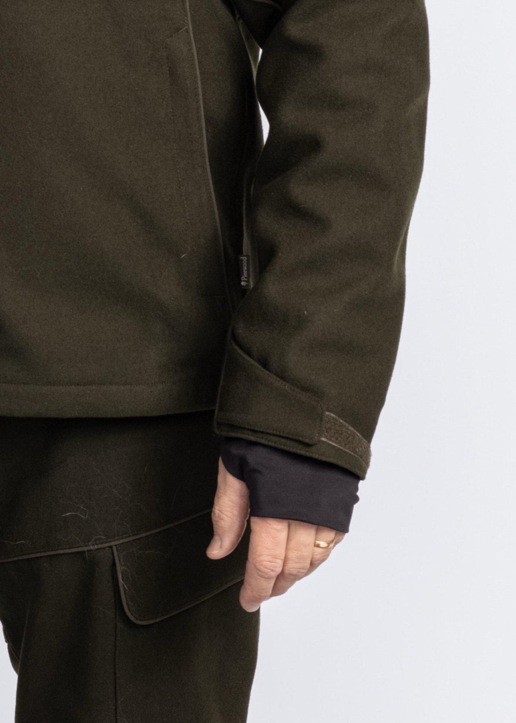 Pinewood Furudal-Jäger-Wolljacke - Moosgrün