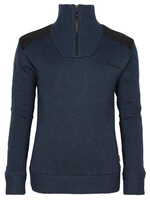 Pinewood Hurricane Pullover - Damen - Dunkelmarine Melange