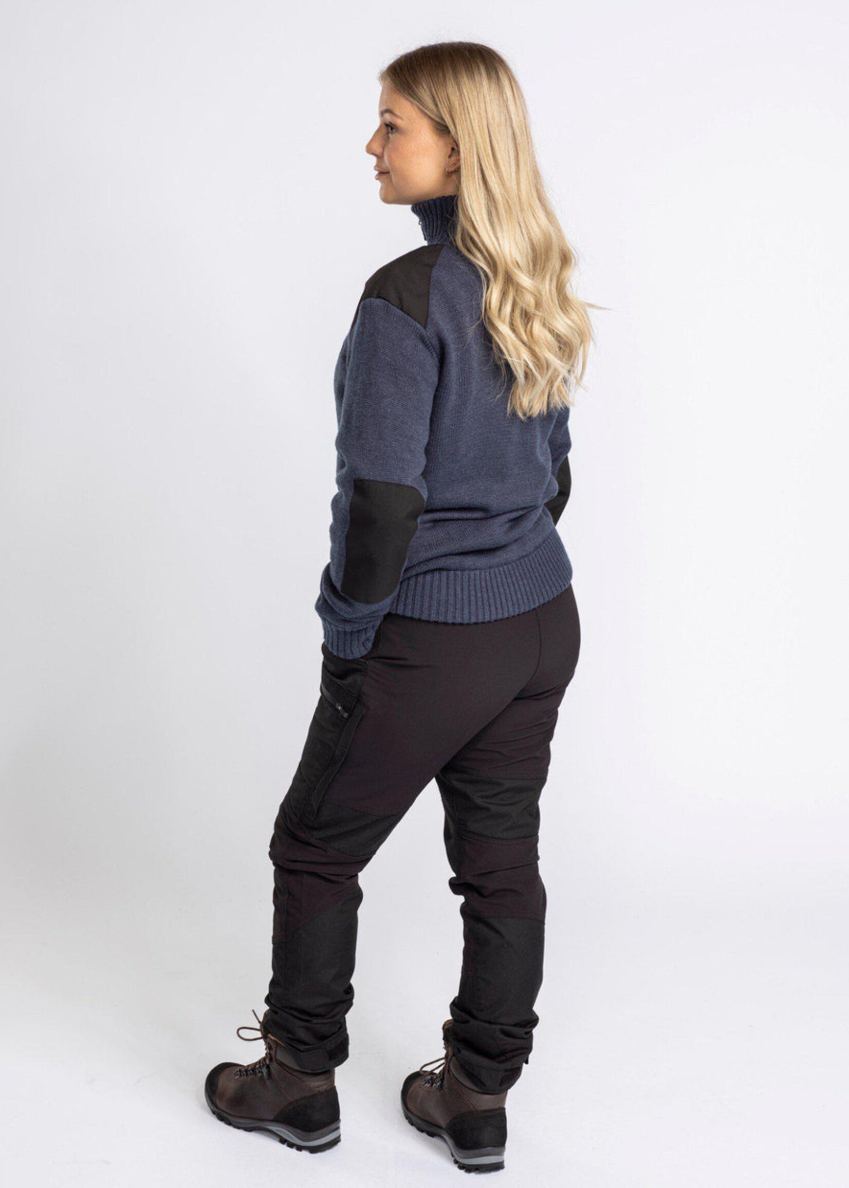 Pinewood Hurricane Pullover - Damen - Dunkelmarine Melange