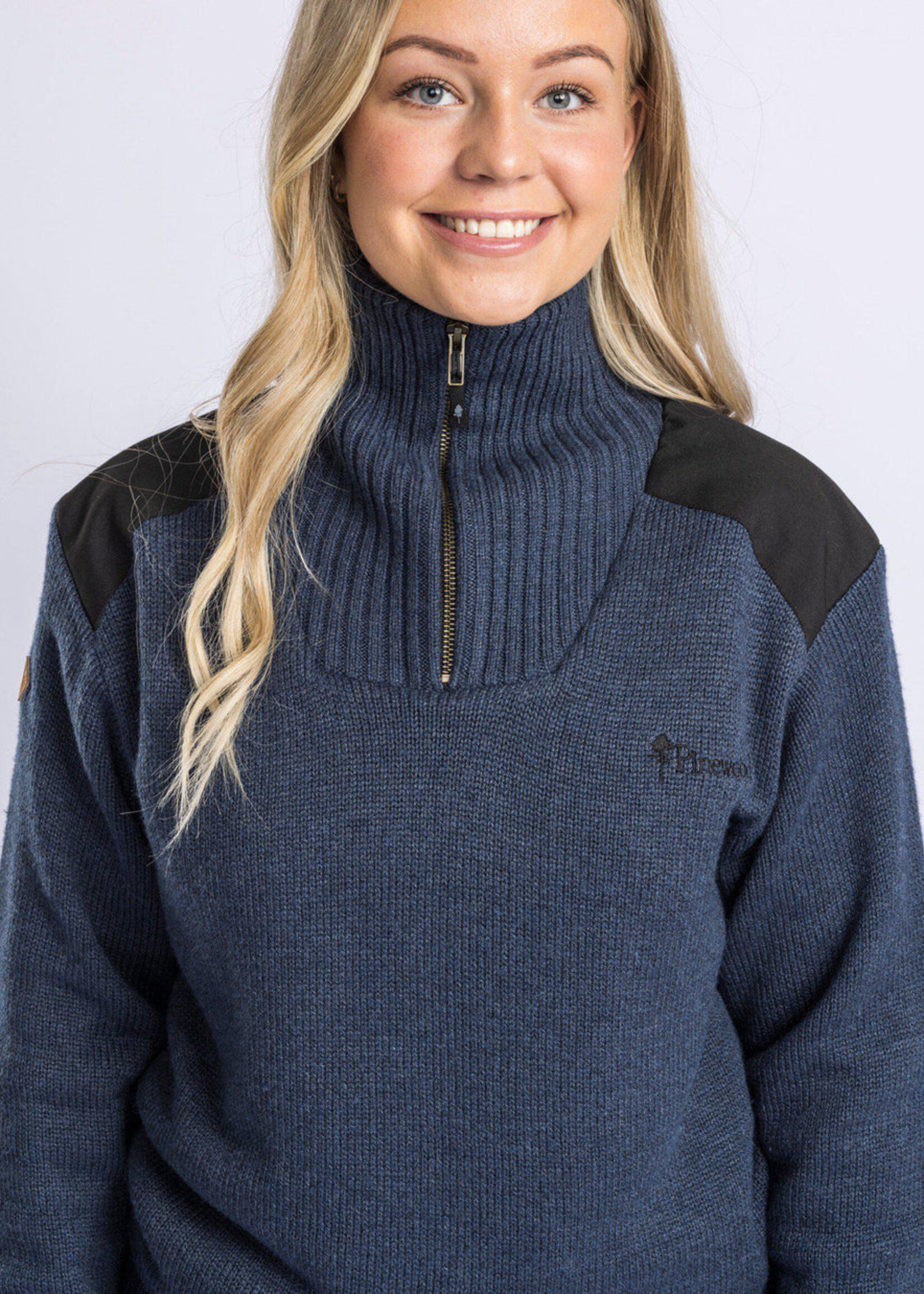 Pinewood Hurricane Pullover - Damen - Dunkelmarine Melange