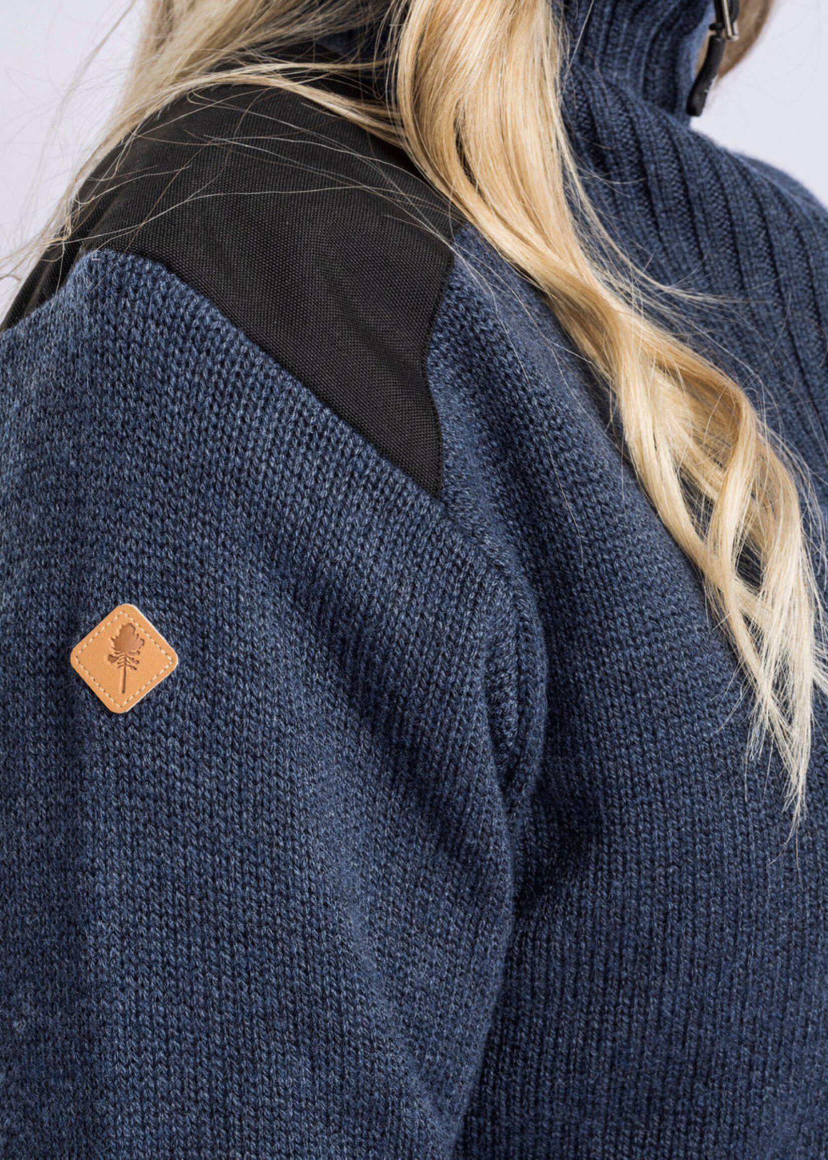 Pinewood Hurricane Pullover - Damen - Dunkelmarine Melange