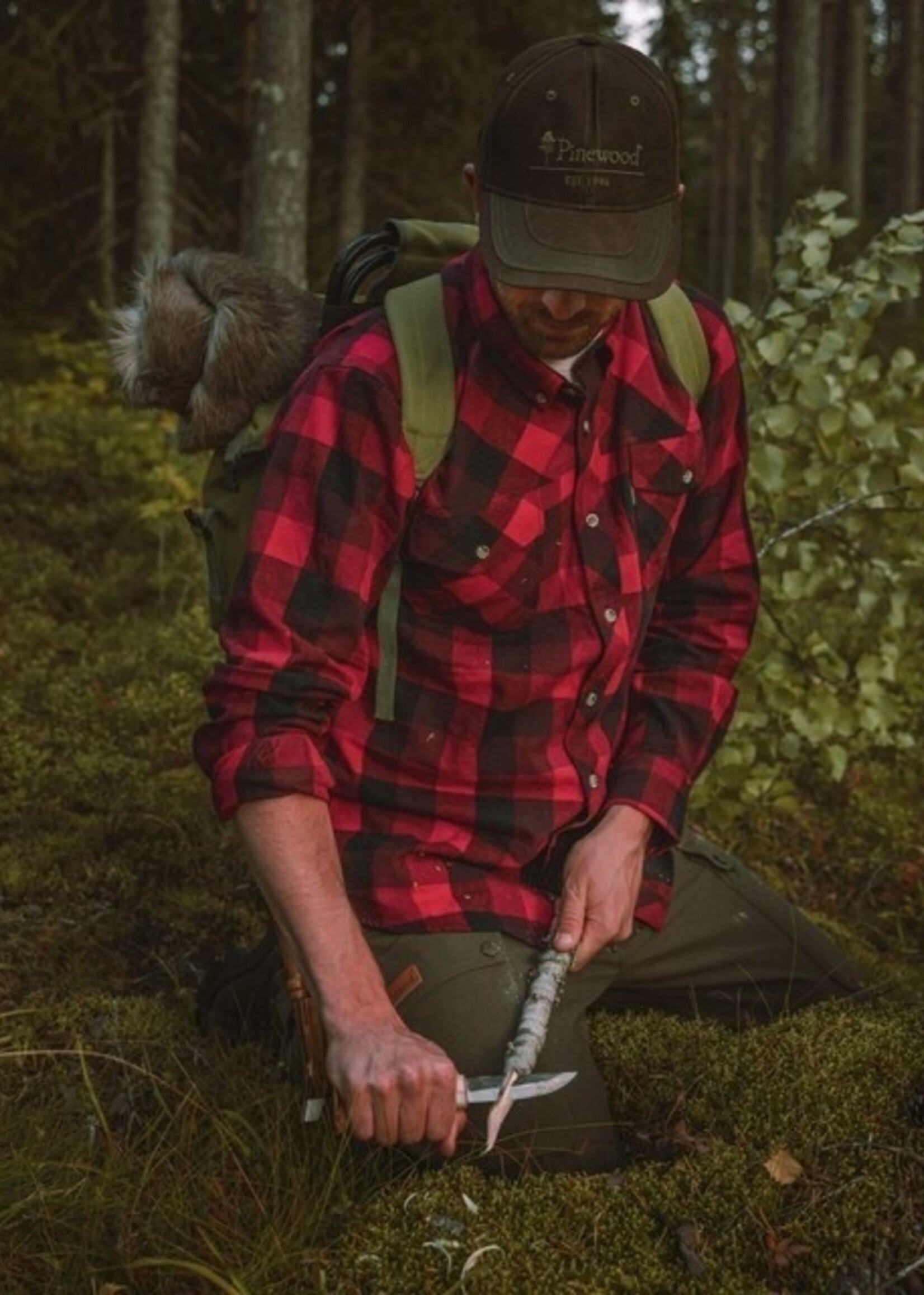 Pinewood Lumbo - Hemd - Terrakotta/Grün