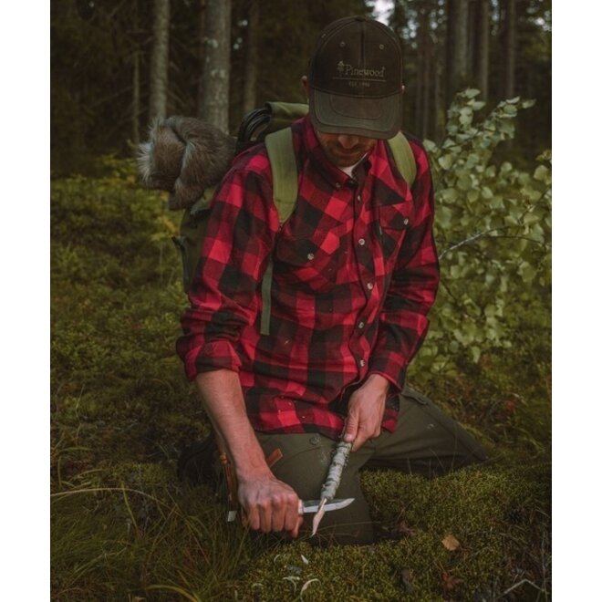 Lumbo - Hemd - Terrakotta/Grün