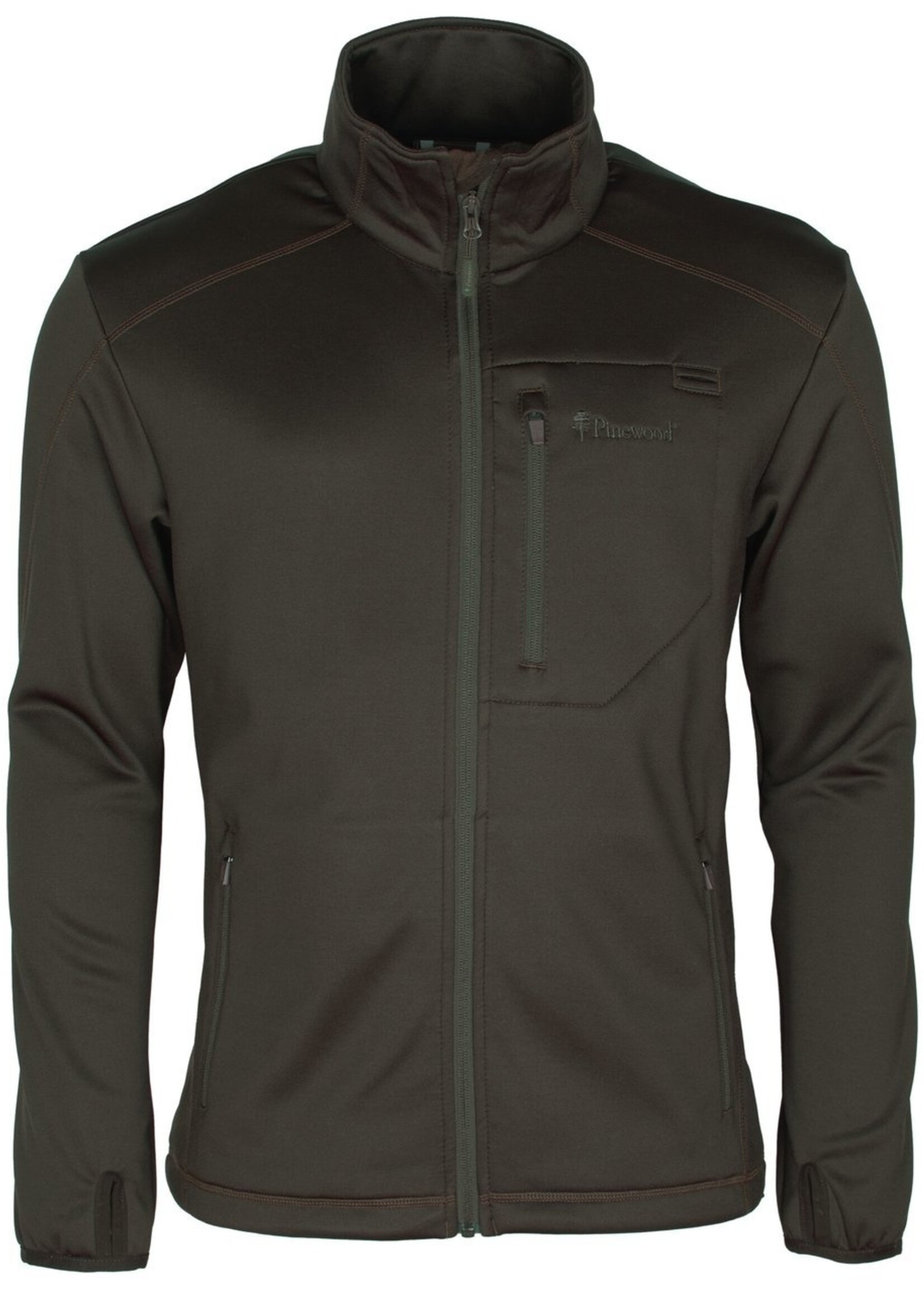 Pinewood Furudal Frazer Pullover Powerfleece - Dunkel Mosgrün