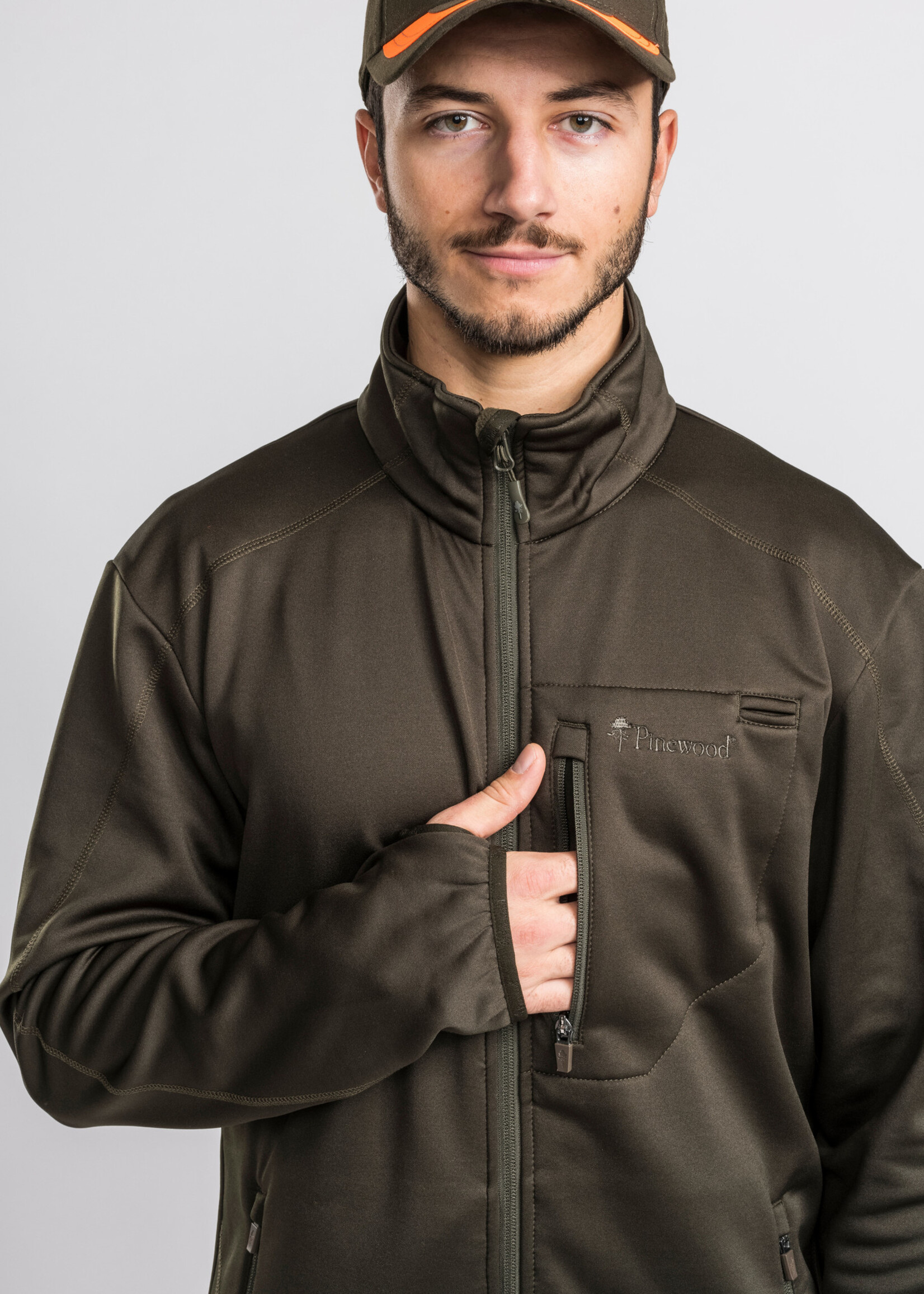 Pinewood Furudal Frazer Pullover Powerfleece - Dunkel Mosgrün