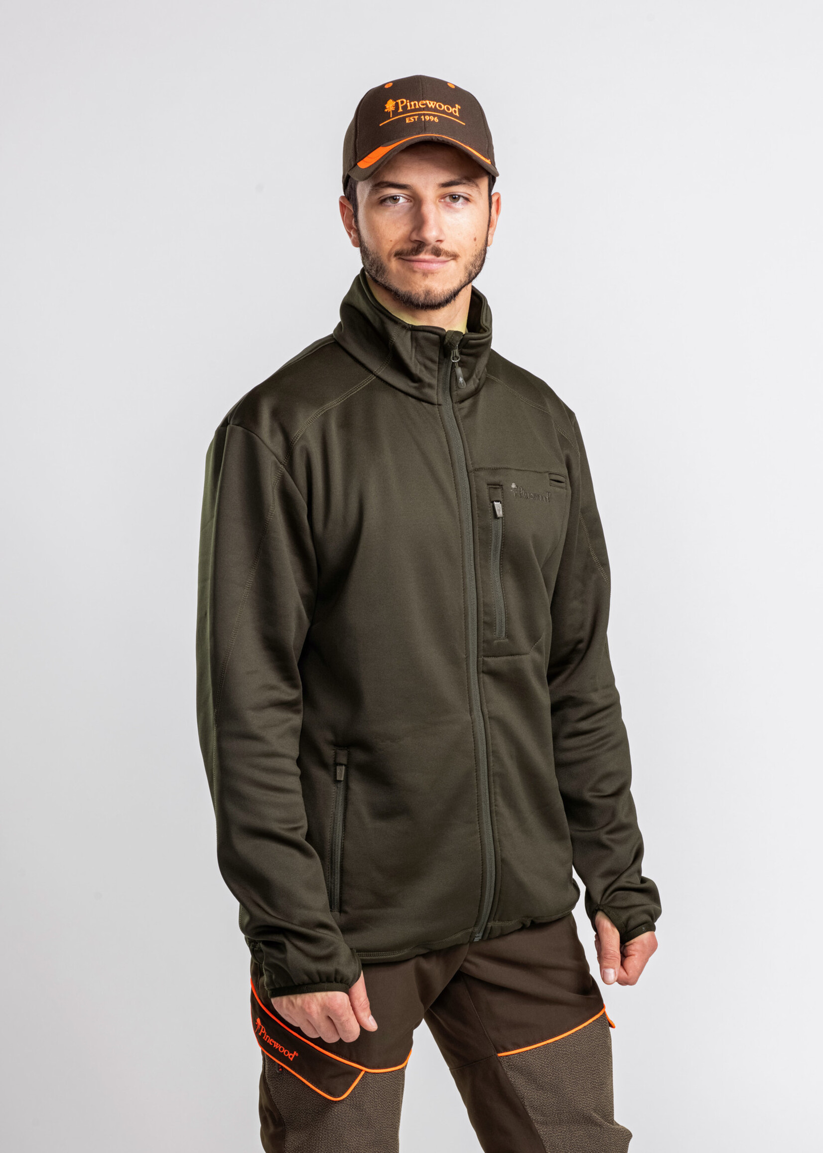 Pinewood Furudal Frazer Pullover Powerfleece - Dunkel Mosgrün