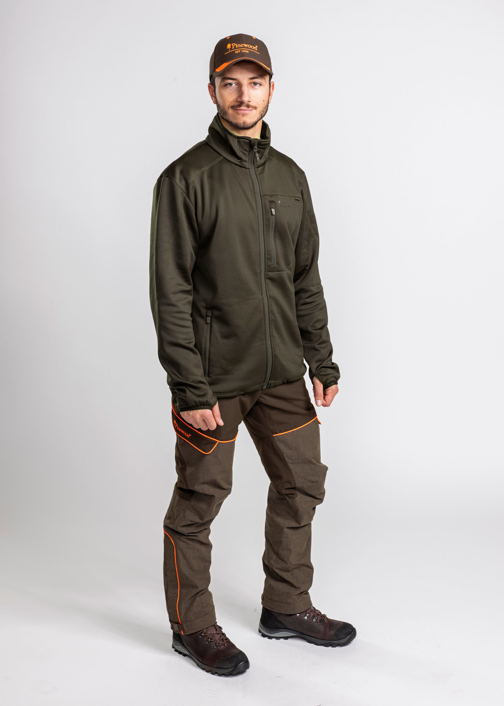 Pinewood Furudal Frazer Pullover Powerfleece - Dunkel Mosgrün