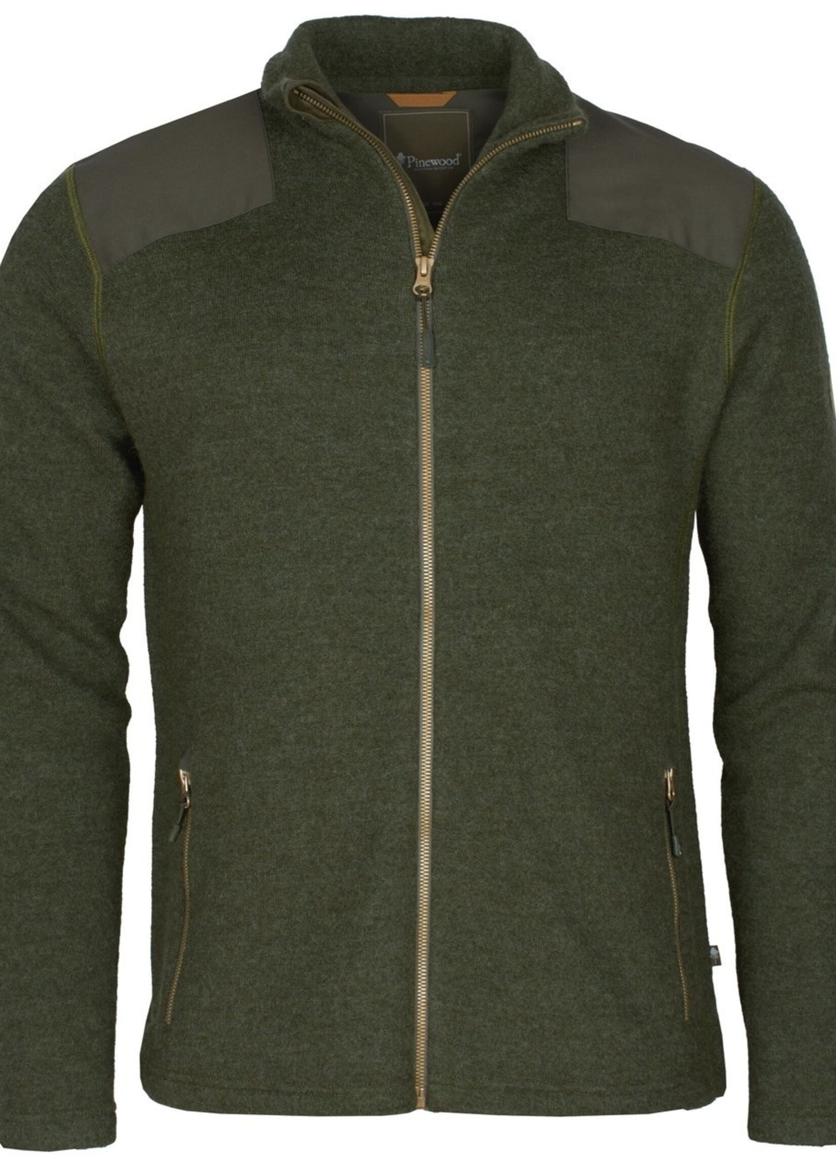 Pinewood Lappland Strickjacke aus gefilzter Wolle - Grün Melange