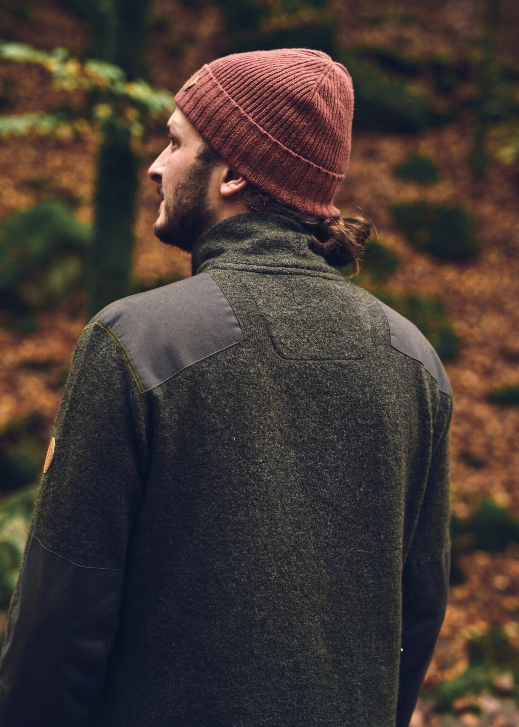 Pinewood Lappland Strickjacke aus gefilzter Wolle - Grün Melange