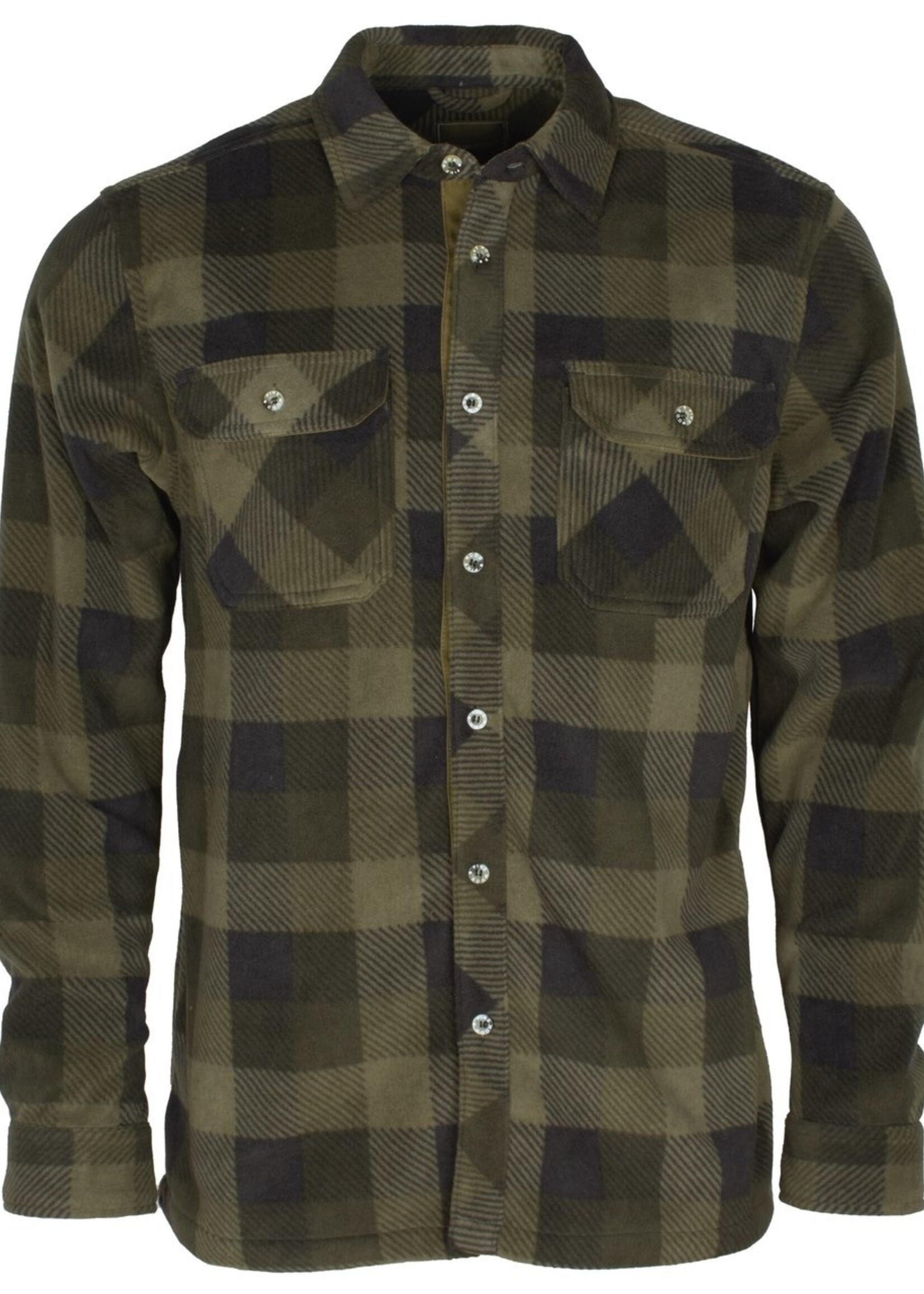 Pinewood Finnveden Kanada Fleece-Shirt - Grün/Schwarz