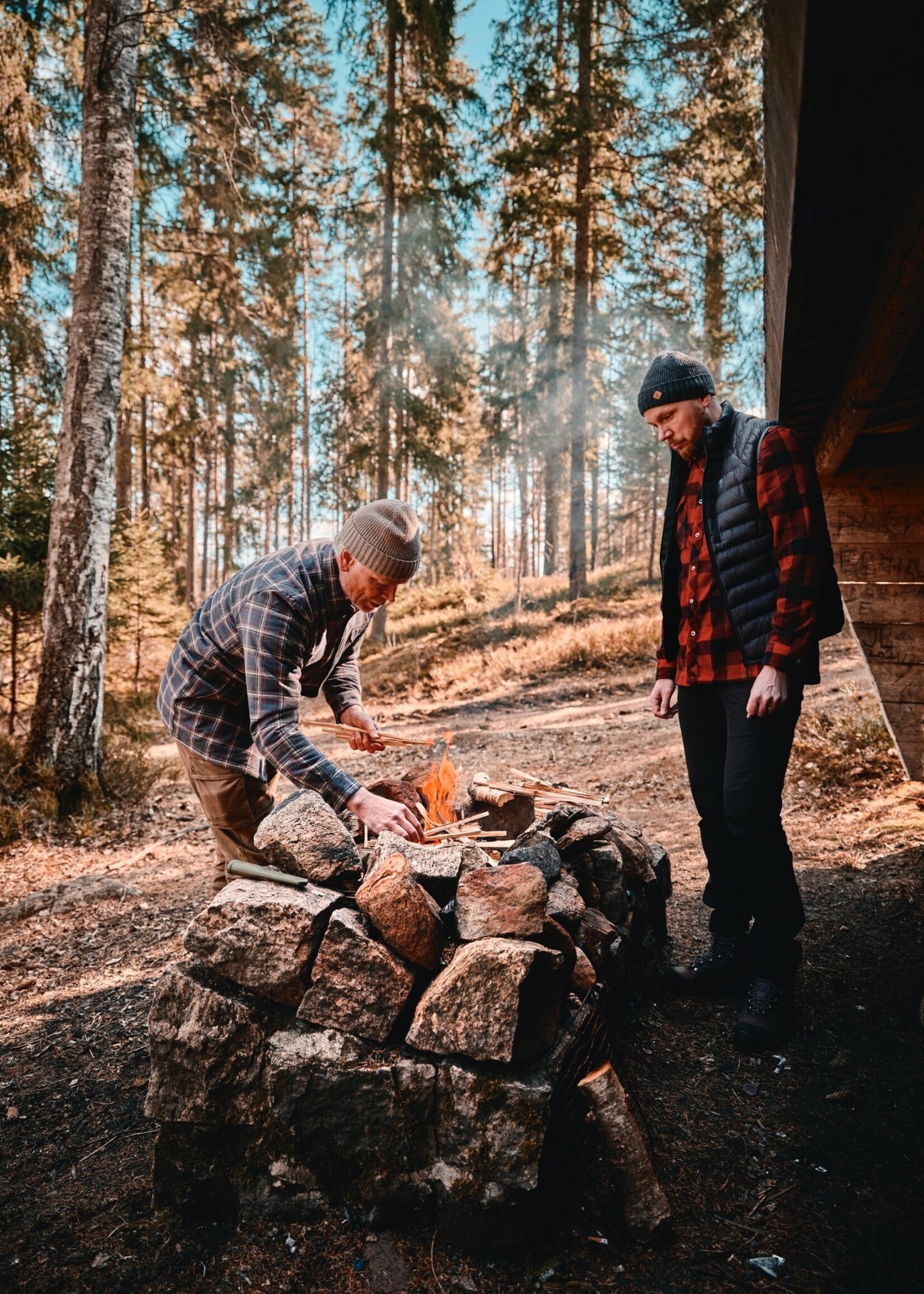 Pinewood Finnveden Kanada Fleece-Shirt - Grün/Schwarz