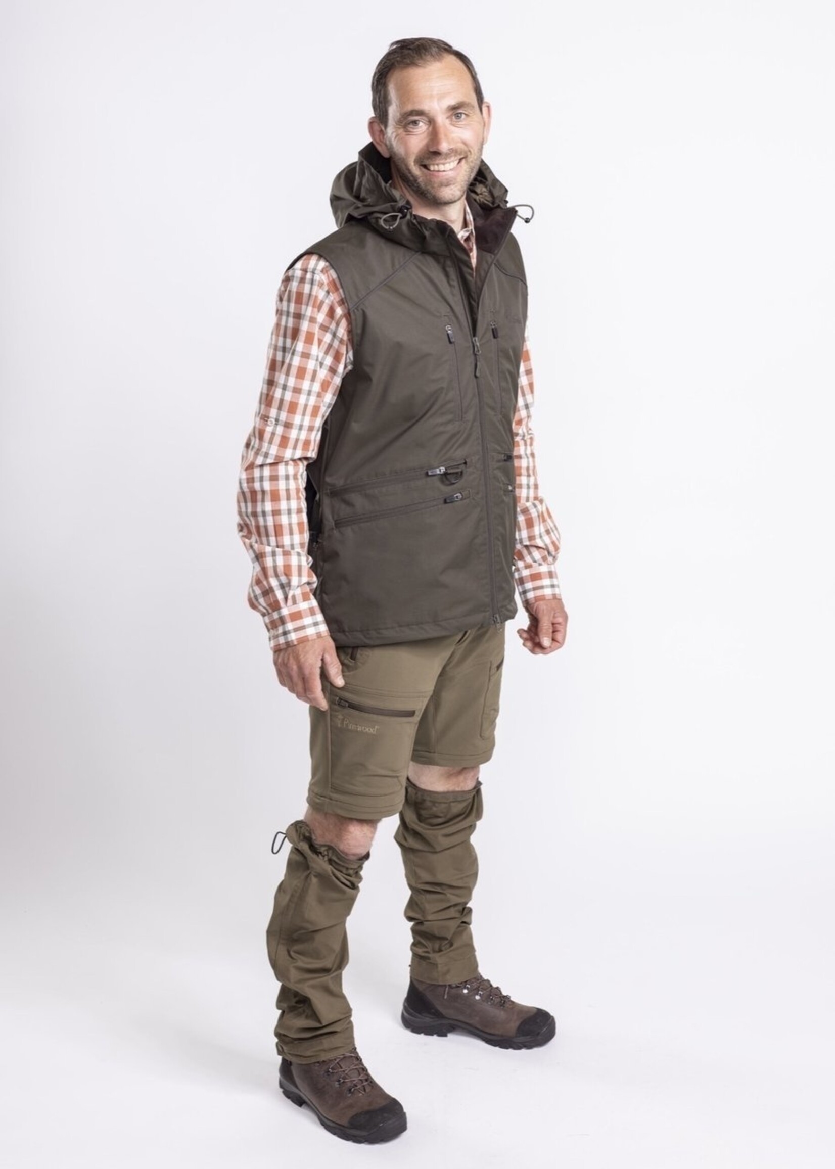 Pinewood Finnveden Hybrid Zip-Off-Hose - Männer - Jagd-Olive