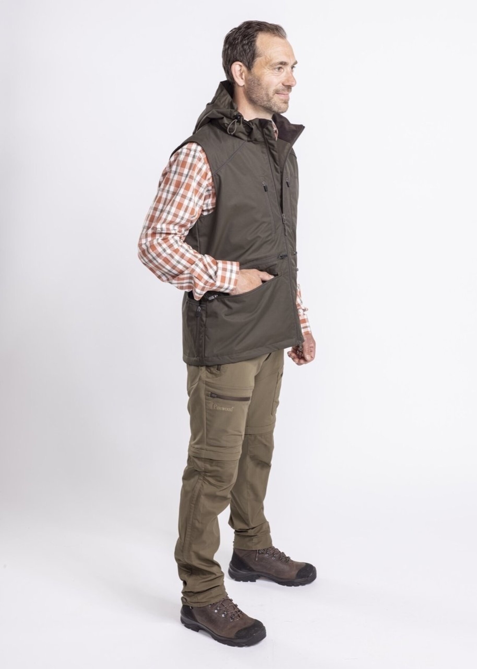 Pinewood Finnveden Hybrid Zip-Off-Hose - Männer - Jagd-Olive