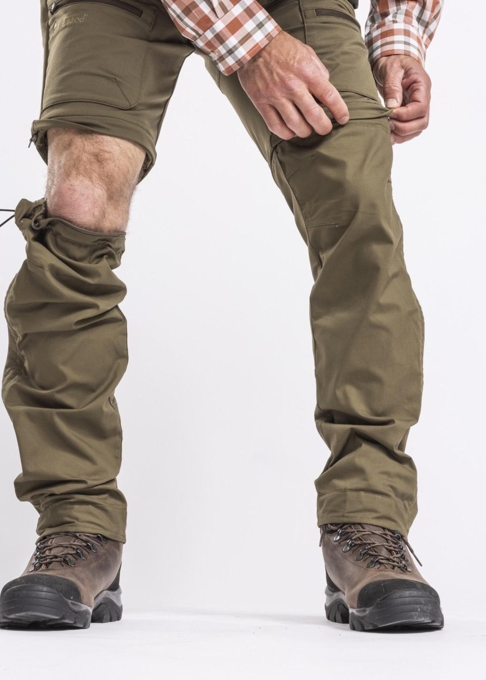 Pinewood Finnveden Hybrid Zip-Off-Hose - Männer - Jagd-Olive