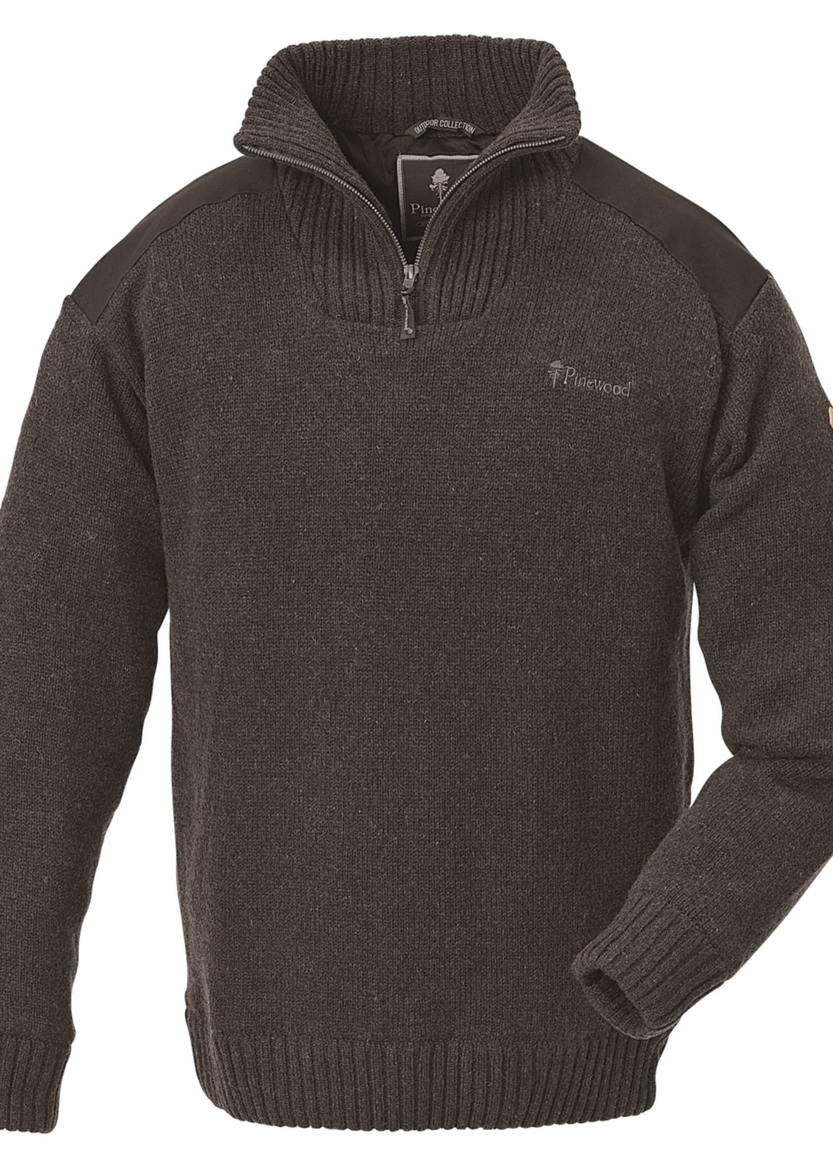 Pinewood Hurricane Pullover - Braun Melange