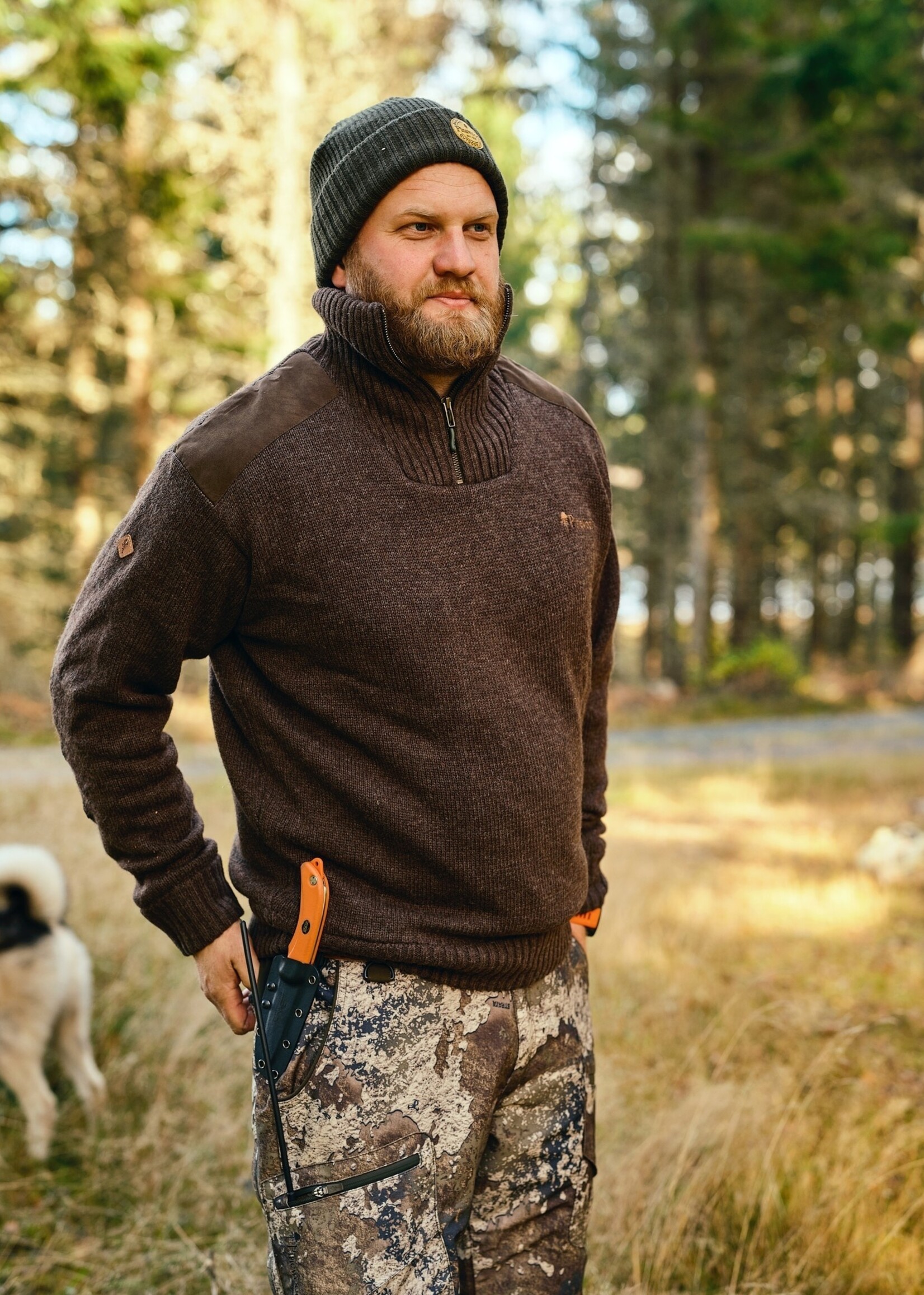 Pinewood Hurricane Pullover - Braun Melange