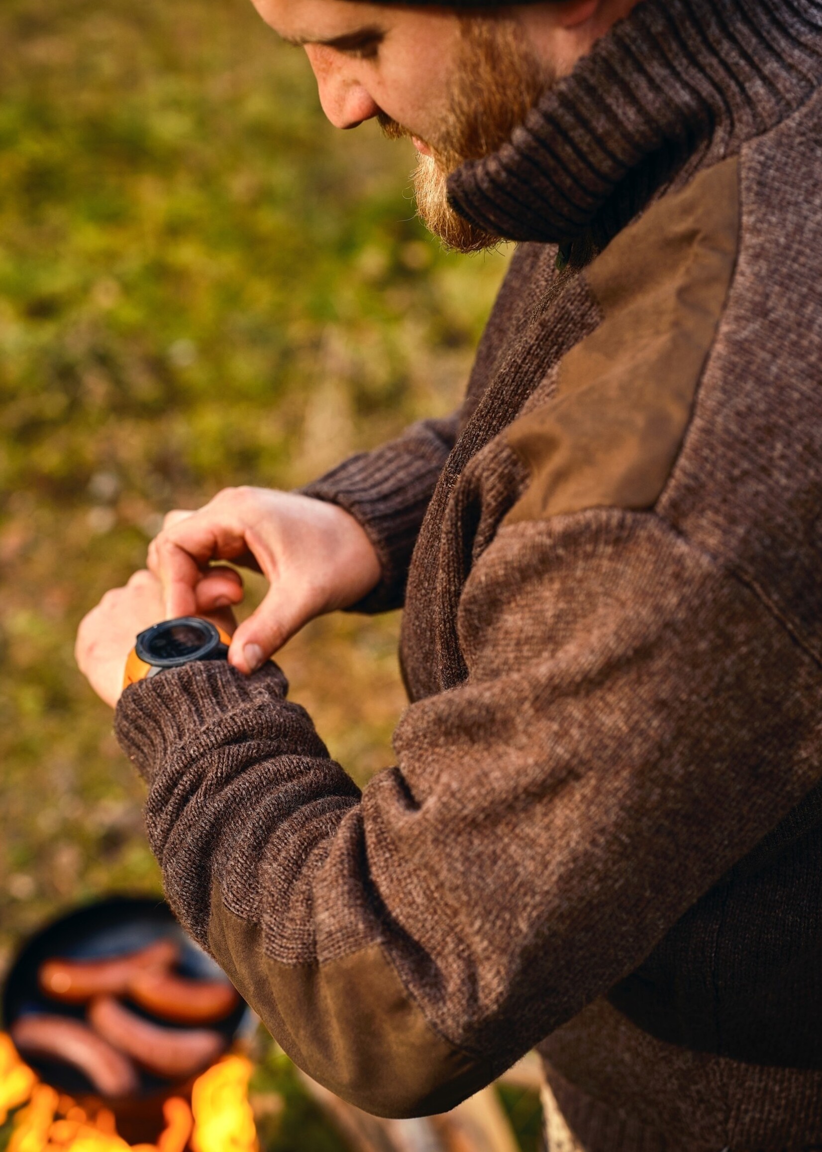 Pinewood Hurricane Pullover - Braun Melange