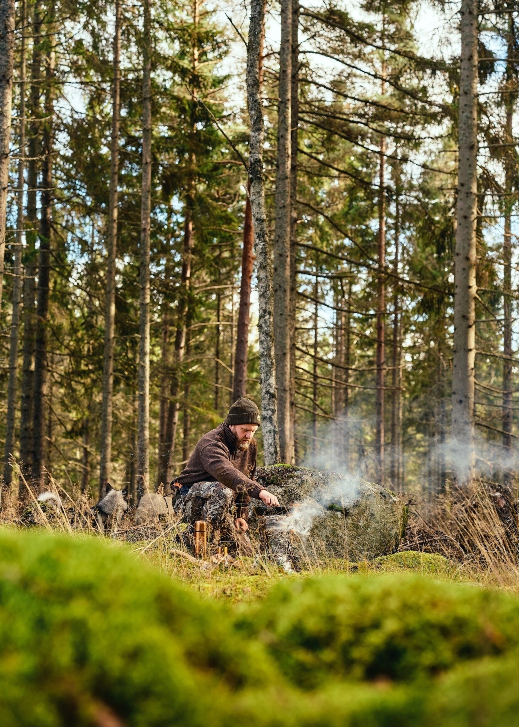 Pinewood Hurricane Pullover - Braun Melange