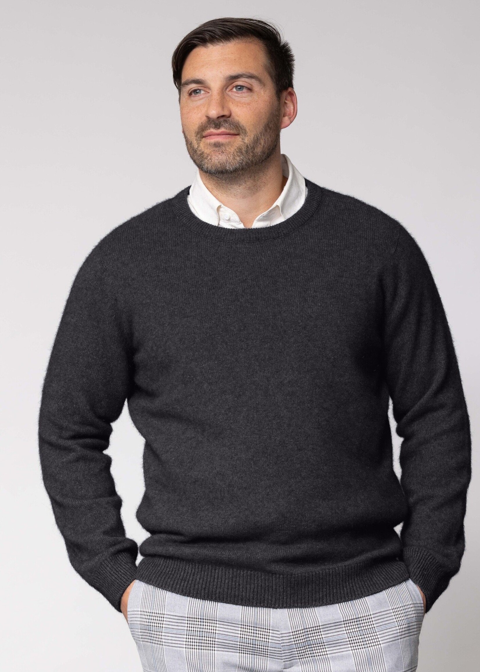 Weft Cambridge Crew Tubular - Herren - Holzkohle