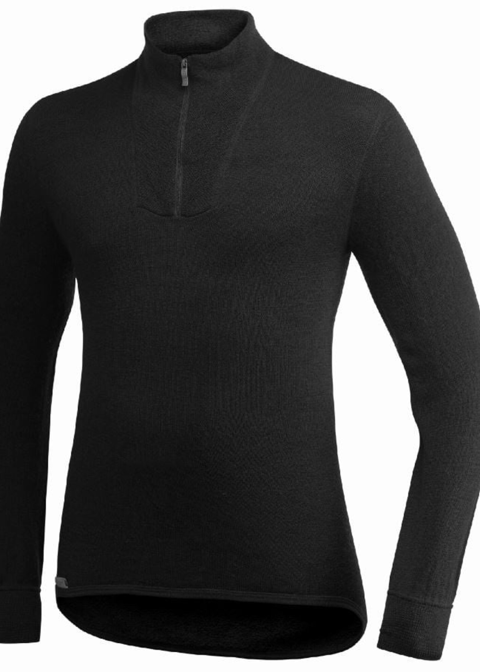 Woolpower Merino Base Layer Zip Rollkragenpullover 200 - Schwarz