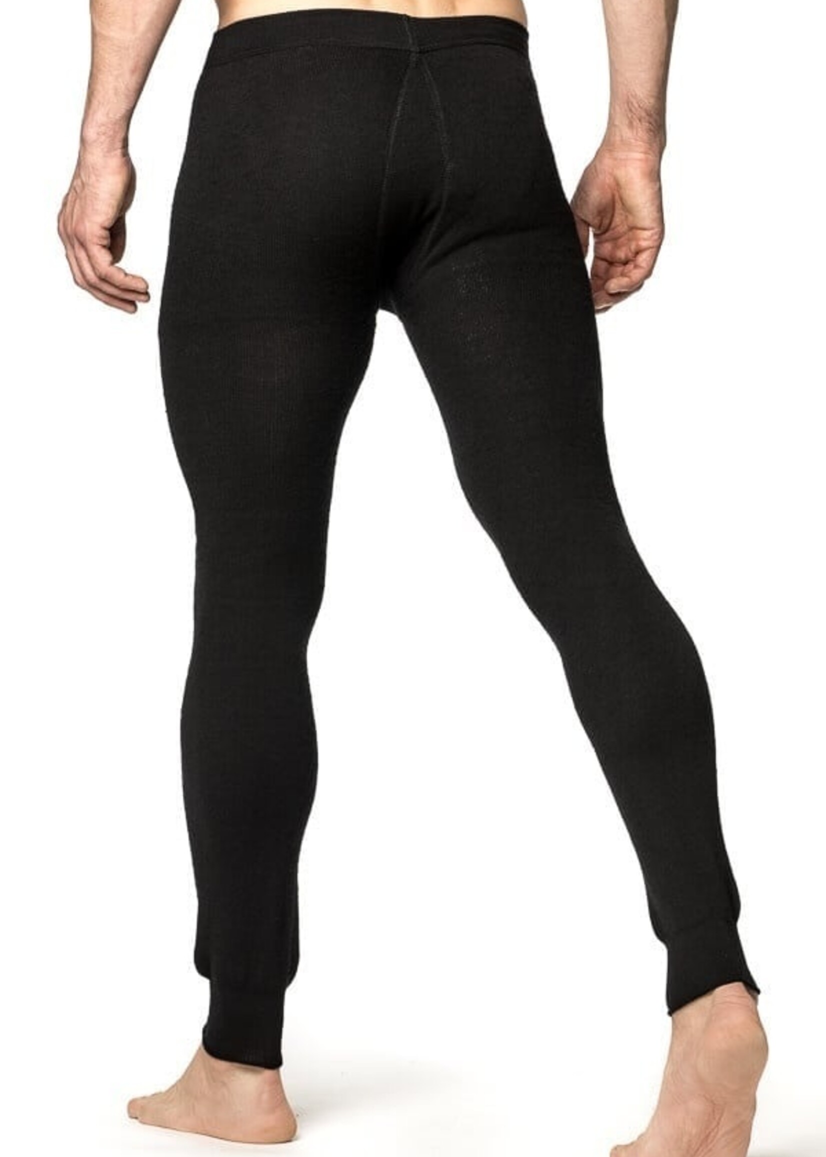 Woolpower Merino Base Layer Long Johns 200 - mit Fliege - Schwarz