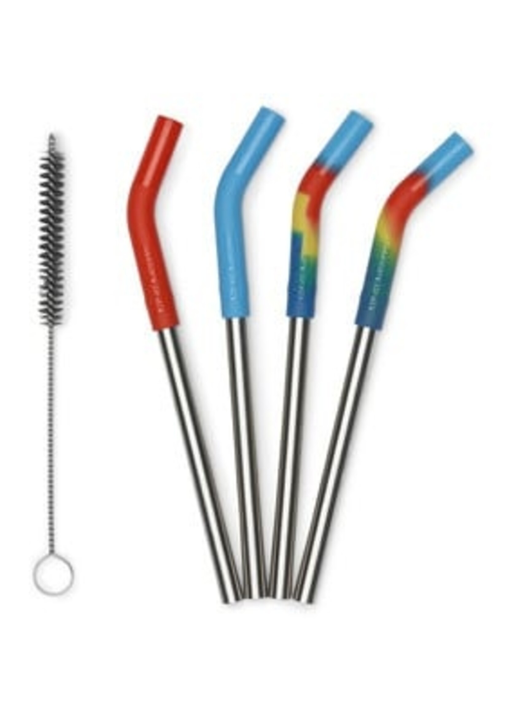 Klean Kanteen Strohhalm 4er Pack - 8mm kurz - Mehrfarbig