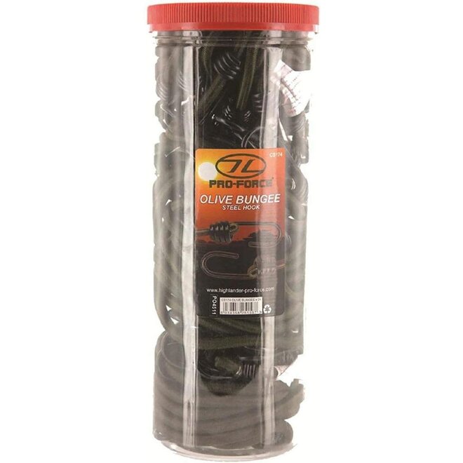 75cm Bungees 12-Pack - Olivgrün