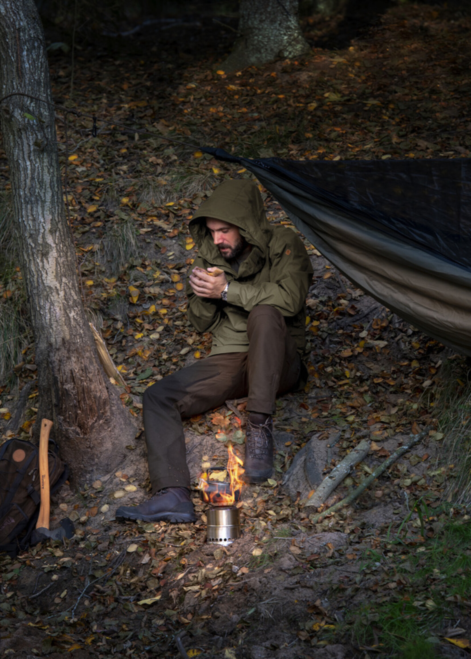 Pinewood Tikaani TC-Stretch Anorak - Jagd Olivgrün (5095)