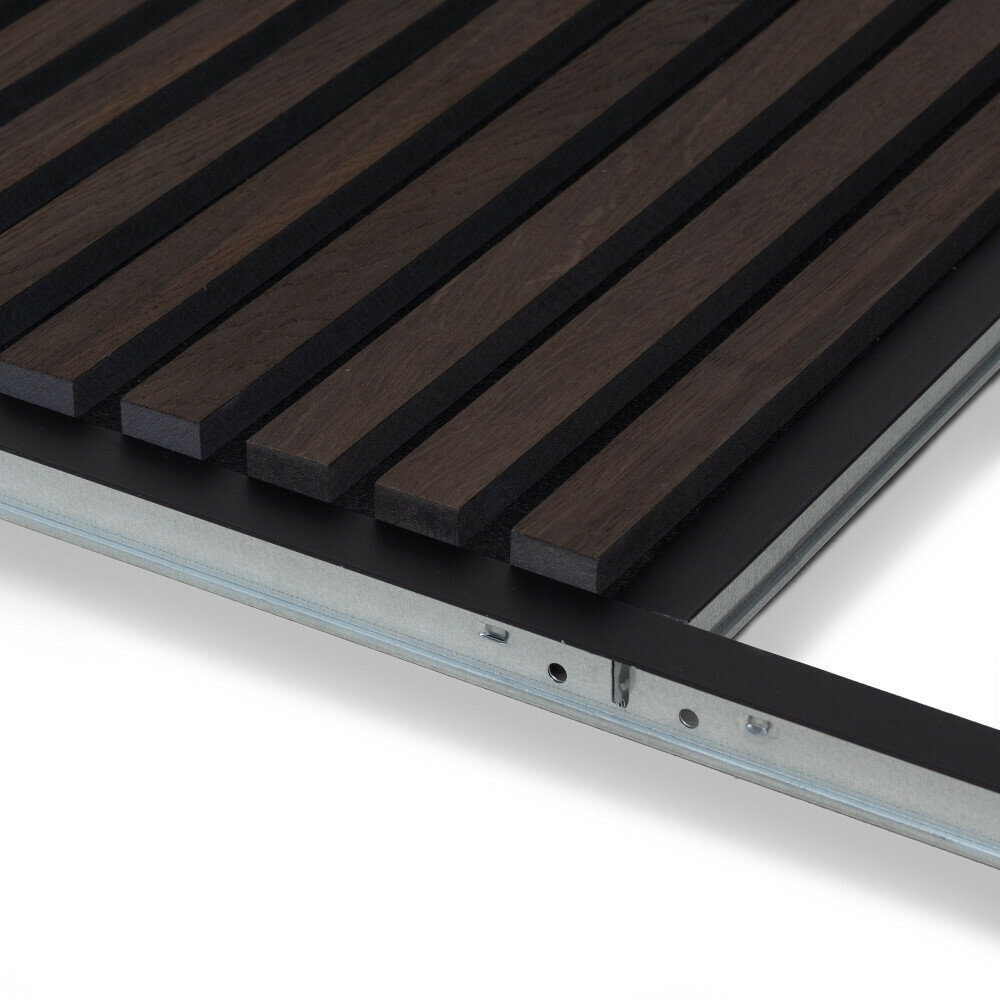 Akoestisch systeemplafond as zwart 60x60 cm (= op bestelling)