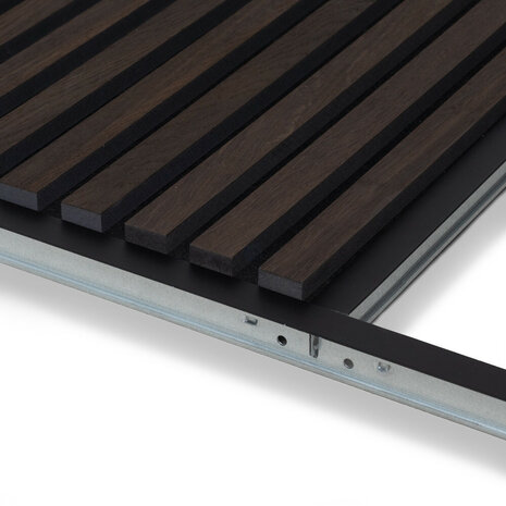 Akoestisch systeemplafond as zwart 60x60 cm (= op bestelling)