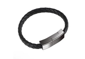 iPhone Lightning oplader leren armband