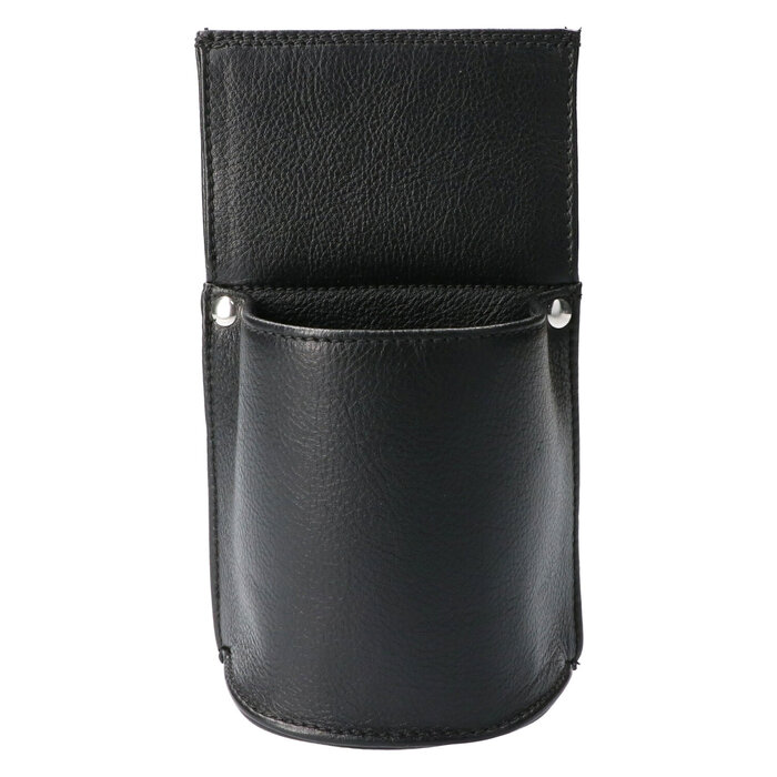 Cahore Lederen Horeca Poetsdoekholster | Zwart | Holster voor Horeca schorten