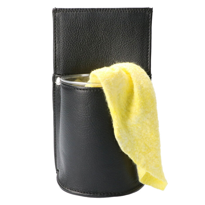 Cahore Lederen Horeca Poetsdoekholster | Zwart | Holster voor Horeca schorten
