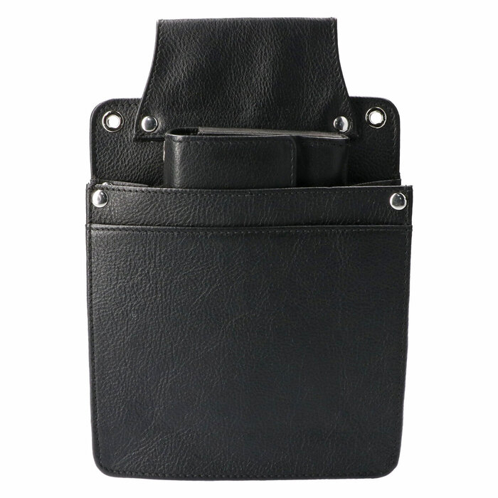 Cahore Lederen Kelner holster | Zwart | Horeca schort Holster voor Portemonnee