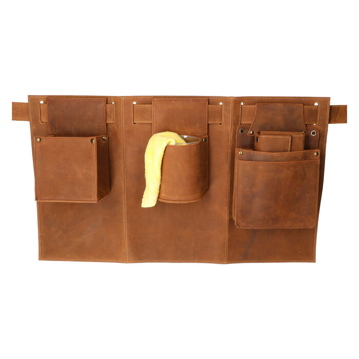 Cahore Lederen Horeca Pin holster | Bruin | Holster voor Horeca schort