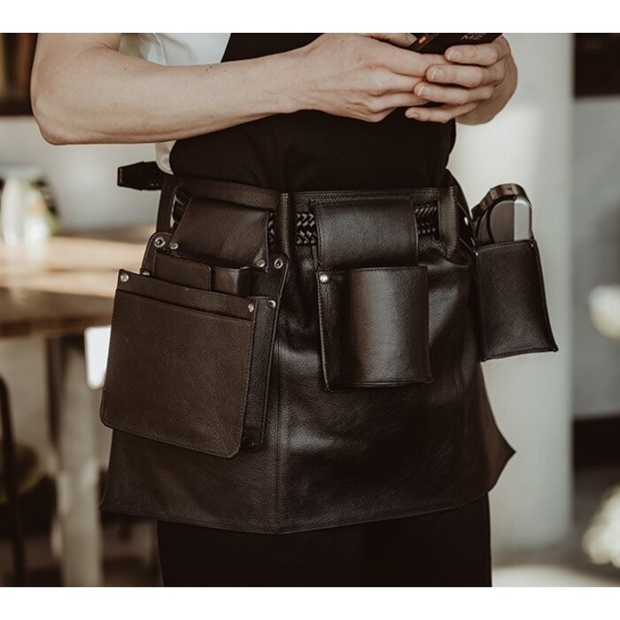 Cahore Lederen Horeca Pin holster | Zwart | Holster voor Horeca schort