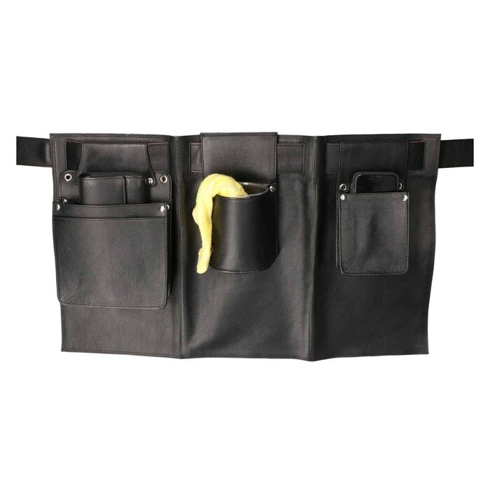 Cahore Compleet Horeca schort set | Lederen Horeca schorten | Zwart | Kelner- en serveerschort