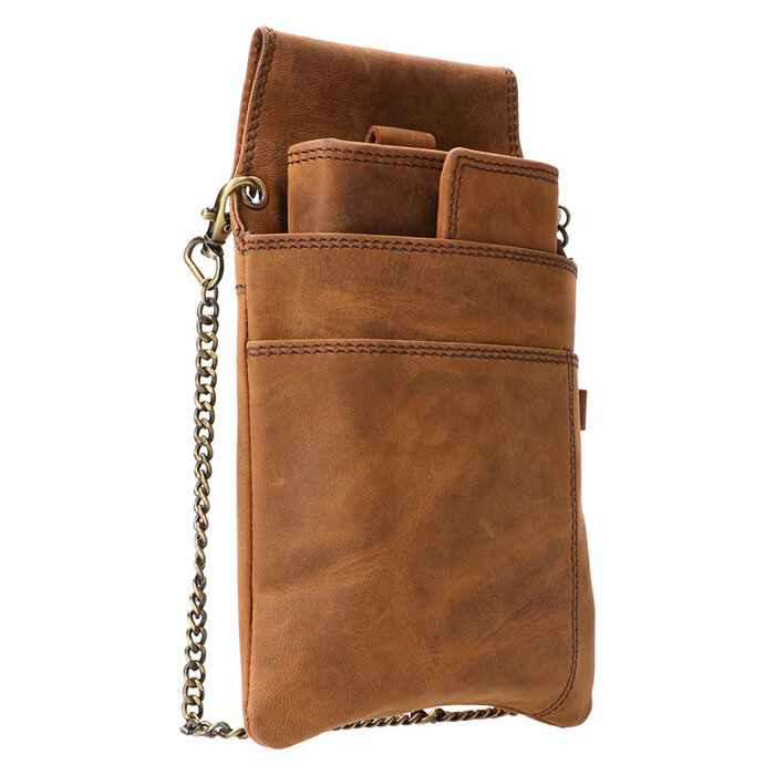 Cahore Lederen Horeca Portemonnee met holster | Bruin | Kelner & Bedieningsportemonnee