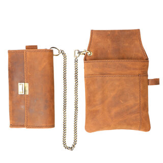 Cahore Portemonnee met holster bruin