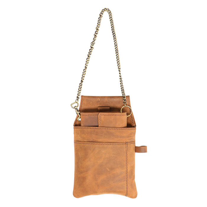 Cahore Lederen Horeca Portemonnee met holster | Bruin | Kelner & Bedieningsportemonnee