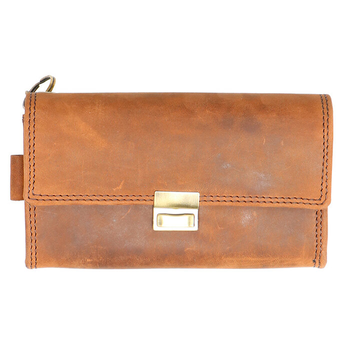 Cahore Lederen Horeca Portemonnee met holster | Bruin | Kelner & Bedieningsportemonnee