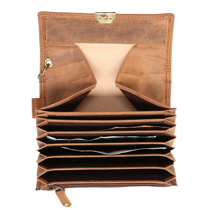 Cahore Lederen Horeca Portemonnee met holster | Bruin | Kelner & Bedieningsportemonnee