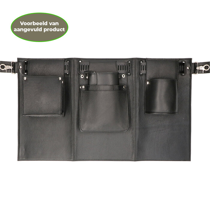 Cahore Lederen Horeca Schort | Zwart | Schort voor 3 Holsters