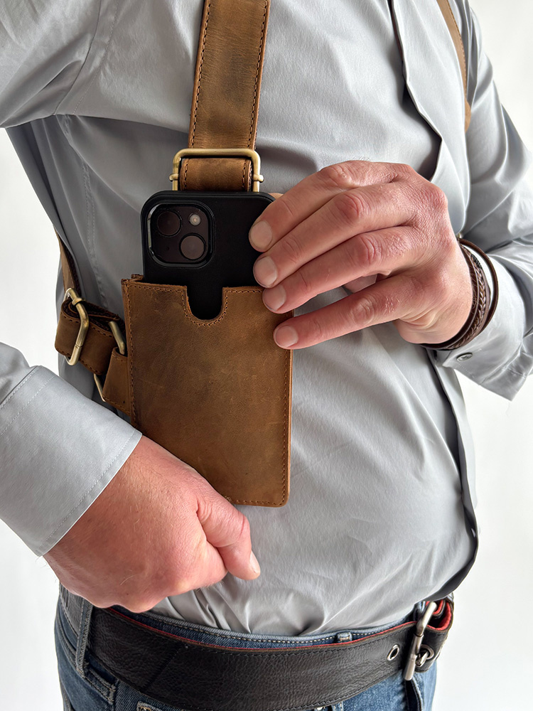 Cahore Horeca Holster voor Telefoon en Terminal | Bruin | Kelner- en serveerholster