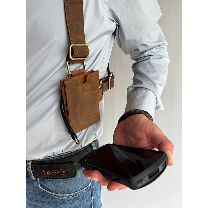 Cahore Horeca Holster voor Telefoon en Terminal | Bruin | Kelner- en serveerholster