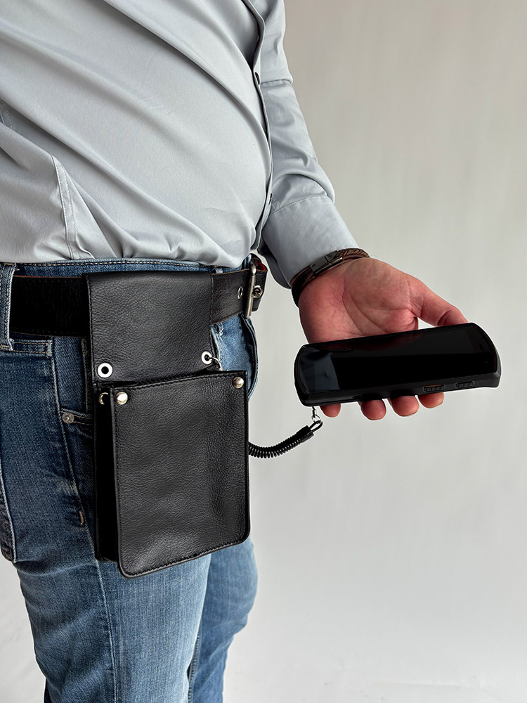 Cahore Lederen Horcea Terminal holster XL | Zwart | Telefoon en terminal holster - Copy - Copy