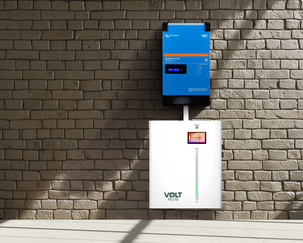 Victron Voltplus 4,5 kW Victron omvormer met 5 kWh accu Victron Voltplus 4,5 kW Victron omvormer met 5 kWh accu
